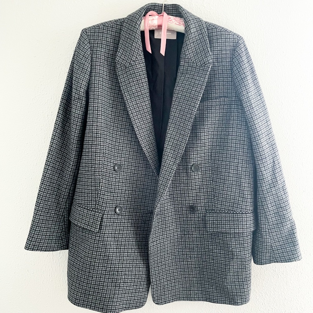 Everlane plaid oversized blazer - size 8